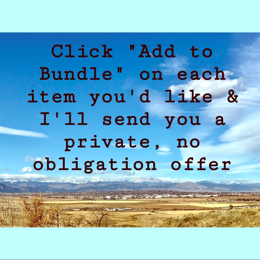 Add items to Bundle for a private offer. 💕💕💕